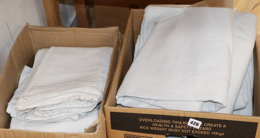 Eight French Provincial linen sheets